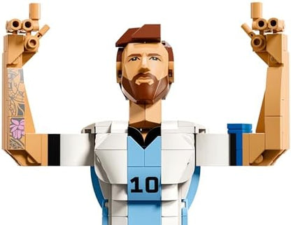 LEGO Editions Lionel Messi – Brinquedo Lenda do Futebol - Kit de Modelo 3D para Exibição - Decoração DIY para Quarto Infantil - Presente para Meninos e Meninas a partir de 12 Anos e Fãs de Esportes Adultos - 43015