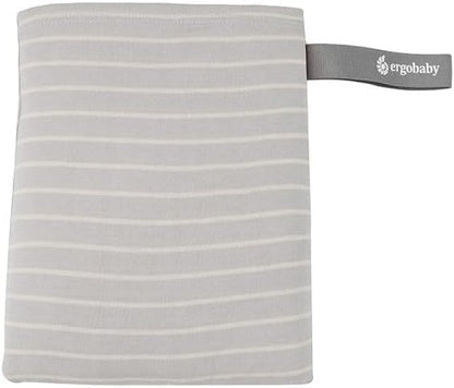 Ergobaby Baby Sling for Newborns from Birth up to 11.3 kg, Aura Knit Sling wrap Made from Recycled Fabrics, Elasticated and Breathable, Unisex Sling wrap, Grey Stripes