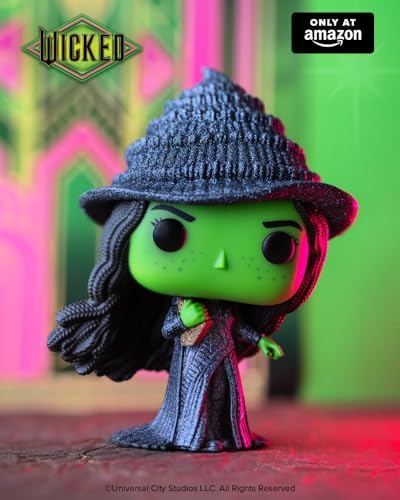 Funko Pop! Filmes: Wicked: Para o Bem - Elphaba (Glitter) - Exclusivo da Amazon - Figura de Vinil Colecionável - Ideia de Presente - Produto Oficial - Brinquedos para Crianças e Adultos - Figura Modelo para Colecionadores