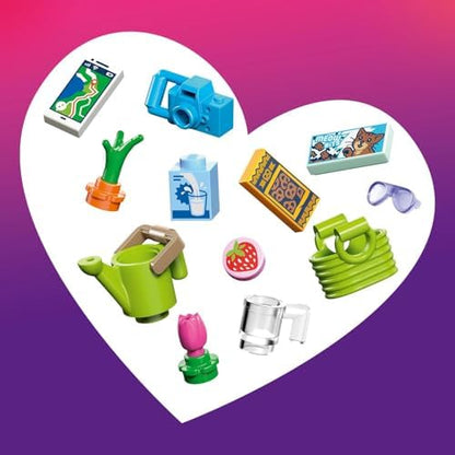 Cabana de Glamping LEGO Friends na Natureza - Casa em Miniatura com 2 Mini Bonecas, Figura de Gato e Acessórios, incluindo Camas e Comida - Presente de Aniversário para Meninas a partir de 6 Anos - 42682