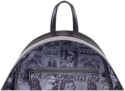 Mochila Loungefly Disney - Star Wars - Darth Vader - Exclusiva da Amazon - Couro Vegano Premium - Ótima Ideia para Presente - Produto Oficial - para Meninos, Meninas, Homens e Mulheres - Fãs de Cinema