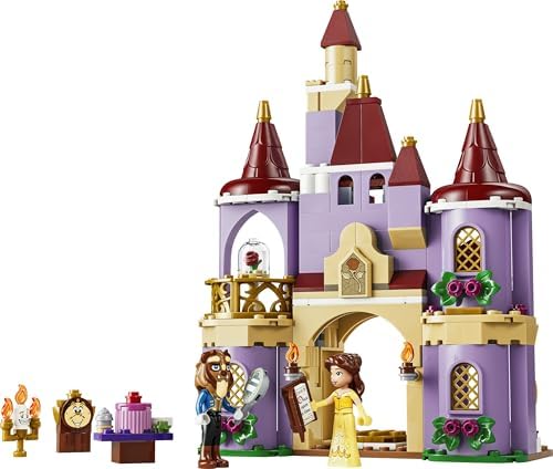 LEGO | Castelo Encantado da Bela e a Fera da Disney - Inclui 2 mini bonecas e figura do Lumière - Presente para meninas a partir de 5 anos e fãs da Bela e a Fera - 43289
