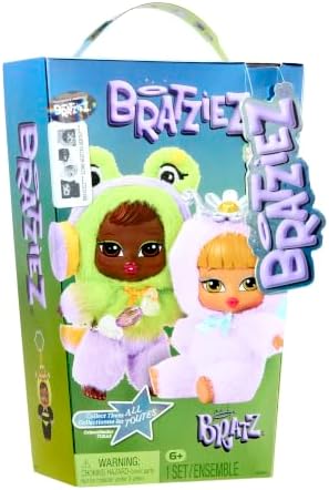 Bratz Bratziez Iconz Bestiez – Pelúcia Colecionável (6 Personagens), Rosto Rígido, Clipe com Pingente em Formato de Boca, Acessório de Mamadeira, Para Maiores de 6 Anos