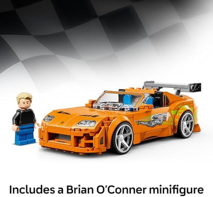 LEGO Speed Champions O Toyota Supra MK4 de Velozes e Furiosos - Kit de Montagem com Minifigura do Bryan O'Connor - Presente STEM para Meninos a partir de 10 Anos e Fãs Adolescentes do Filme - 77260