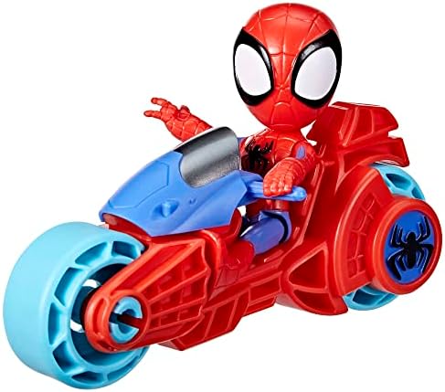 Homem-Aranha e seus amigos incríveis Marvel, Figura de ação do Homem-Aranha, Moto de brinquedo, Brinquedos para meninos e meninas a partir de 3 anos