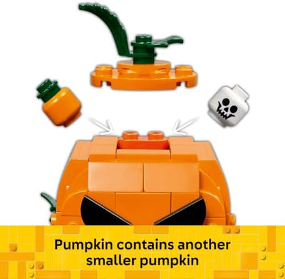 Brinquedo LEGO Caminhonete com Abóbora de Halloween – Kit de Artesanato com Abóbora e Minifigura de Fazendeiro – Decoração para Quarto Infantil – Presente para Meninos e Meninas a partir de 8 Anos – 40822