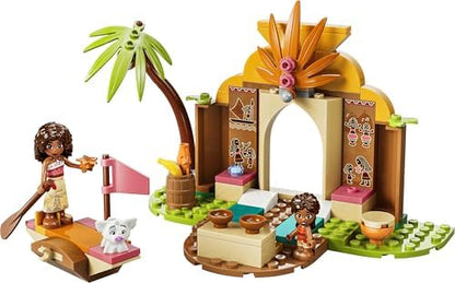LEGO | Casa e Barco da Vila Moana da Disney - Conjunto Educativo com 2 Mini Bonecas e Figura do Animal Pua - Presente de Aniversário para Meninas e Fãs a partir de 4 Anos - 43282