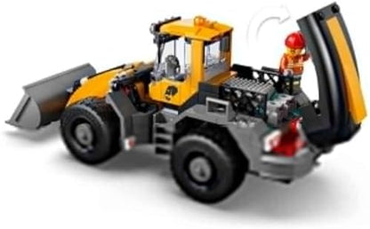 LEGO City Caminhão Basculante e Pá Carregadeira - Veículos de Construção com Funções Interativas e 3 Minifiguras - Presente de Aniversário STEM para Meninos a partir de 8 Anos - 60494