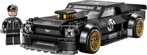 LEGO Speed Champions Ford Mustang Hoonicorn V1 1965 do Ken Block - Kit de Montagem com Minifigura Colecionável - Decoração para Quarto Infantil - Presente STEM para Meninos e Fãs a partir de 9 Anos - 77262