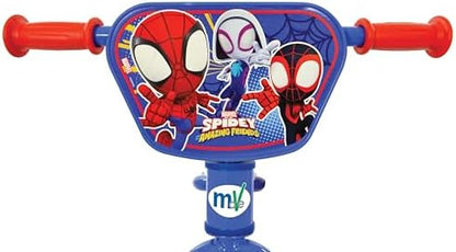Bicicleta de Equilíbrio Disney Homem-Aranha e Seus Incríveis Amigos | Bicicleta de Empurrar para Meninos e Meninas de 30 cm com Rodas Acendidas | Produto Oficial Licenciado | Altura Ajustável para Crianças | Idade 2+