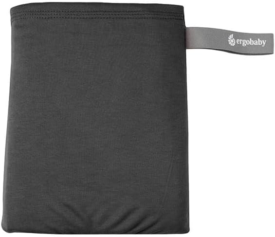 Ergobaby Canguru para bebês desde o nascimento até 11,3 kg, modelo Aura Knit, feito com tecidos reciclados, elástico e respirável, unissex, preto macio.