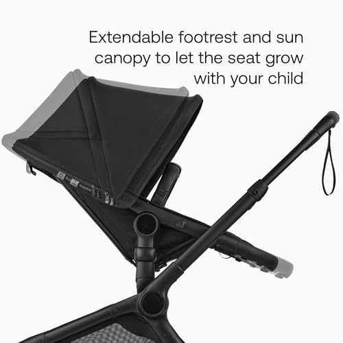 Bugaboo Carrinho de Bebê Fox 5 Renew All-Terrain, 2 em 1, com Suspensão Total, Fácil de Dobrar, Assento Extensível para Crianças, Manobrabilidade com Uma Só Mão, Chassi Preto e Capota Desert Taupe Melange