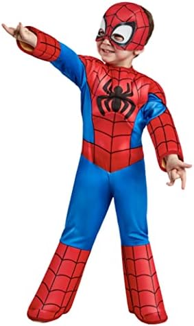 Fantasia infantil de luxo do Homem-Aranha da Rubies, inspirada no filme "Spider and His Amazing Friends" da Marvel.