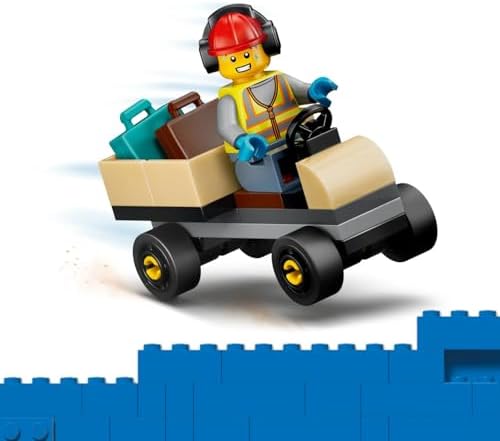 LEGO City Avião de Passageiros - Kit de Modelo de Avião com 4 Minifiguras e Acessórios de Viagem - Conjunto Educativo - Ideia de Presente de Aniversário para Meninos a partir de 4 Anos - 60492