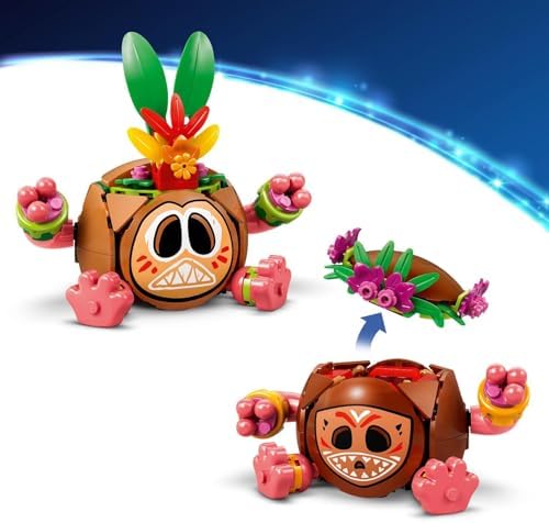 LEGO | Disney Moana Kakamora - Brinquedo com 2 figuras de vasos de flores artificiais para decoração de quarto infantil - Presente para meninas a partir de 9 anos e fãs do filme - 43293
