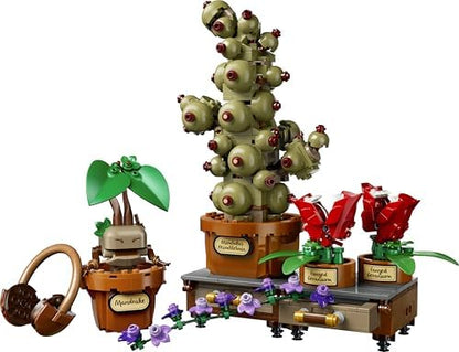 LEGO Harry Potter Hogwarts Herbologia Plantas - Brinquedo Interativo com Vasos de Plantas Artificiais com Flores - Decoração para Quarto Infantil - Presente para Fãs Adolescentes e Meninas a partir de 12 Anos - 76474