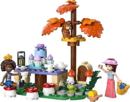 LEGO Friends Festa do Chá na Floresta - Conjunto de Interpretação de Papéis com 2 Mini Bonecas, 3 Figuras de Animais e Acessórios de Comida de Brinquedo - Ideia de Presente de Aniversário para Meninas a partir de 6 Anos - 42690