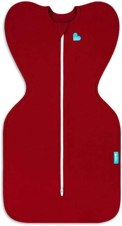 Love To Dream™ Swaddle UP™, Recém-nascido 2,2-3,8kg, Bordô, Ajuste Perfeito, Favorece uma Rotina de Sono Saudável, 1.0 TOG Ideal para Temperaturas de 20-24°C, Algodão Elástico Lavável à Máquina, 2 Zíperes para Facilitar a Troca de Fraldas