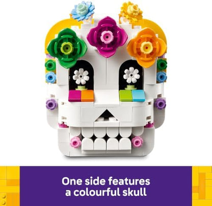 LEGO Altar dos Mortos – Kit de artesanato infantil com caveira, flores artificiais e acessórios de comida – Decoração para o Dia dos Mortos – Ideia de presente para meninos e meninas a partir de 9 anos – 40811
