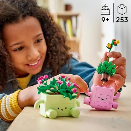 LEGO Botanicals Plantas de Balanço - Conjunto de Flores Artificiais - Inclui 2 Plantas Artificiais e 2 Vasos em Tons Pastel para Decoração de Quarto - Ideia de Presente DIY para Meninas a partir de 9 Anos e Adultos - 11506
