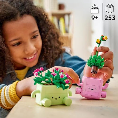 LEGO Botanicals Plantas de Balanço - Conjunto de Flores Artificiais - Inclui 2 Plantas Artificiais e 2 Vasos em Tons Pastel para Decoração de Quarto - Ideia de Presente DIY para Meninas a partir de 9 Anos e Adultos - 11506