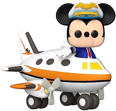 Funko Pop! Rides: Disney - Mickey Mouse com Avião - Exclusivo da Amazon - Figura de Vinil Colecionável - Ideia de Presente - Produto Oficial - Brinquedos para Crianças e Adultos - Fãs de Filmes