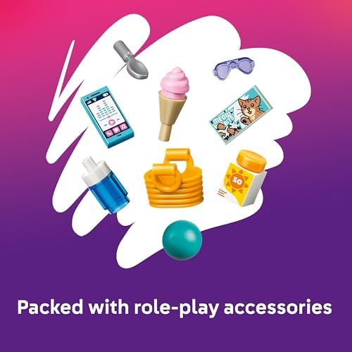 LEGO Friends Dia Divertido no Parque Aquático - Conjunto de Brinquedo em Miniatura com Tobogã, 2 Mini Bonecas, 4 Figuras de Animais e Acessórios para Bichinhos de Estimação - Ideia de Presente de Aniversário para Meninas a partir de 6 Anos - 42676