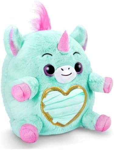 Rainbocorns Unicorn Rescue Surprise, Disco - Pelúcia colecionável - Ovo gigante, mais de 25 surpresas dentro, 35 cm, bicho de pelúcia fofinho, anéis, adesivos, acessórios vestíveis (unicórnio disco)