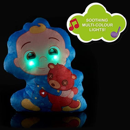 UAU! COISAS CoComelon Toys JJ Musical Sleep Soother | Brinquedo de aprendizagem pré-escolar que toca 6 músicas para dormir e luz noturna | para crianças pequenas, meninas e meninos | Idades 2, 3, 4 e 5