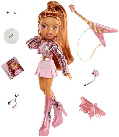 Bratz Pop Starz Yasmin - Boneca Fashion com Pingente Colecionável, Roupa e Acessórios Musicais