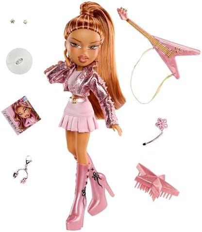 Bratz Pop Starz Yasmin - Boneca Fashion com Pingente Colecionável, Roupa e Acessórios Musicais