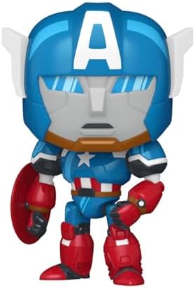 Funko Pop! Marvel: What If - Capitão América - Figura Colecionável de Vinil - Ideia de Presente - Produto Oficial - Brinquedos para Crianças e Adultos - Fãs de Super-Heróis - Figura para Colecionadores e Exibição