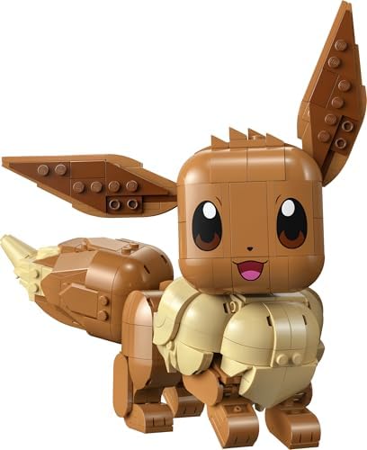 LEGO Pokémon Figura Eevee - Conjunto de Construção para Adultos - Kit de Modelo Anime com Membros, Orelhas e Cauda Articulados - Decoração DIY para Quarto ou Mesa - Ideia de Presente Colecionável para Fãs de Jogos - 72151