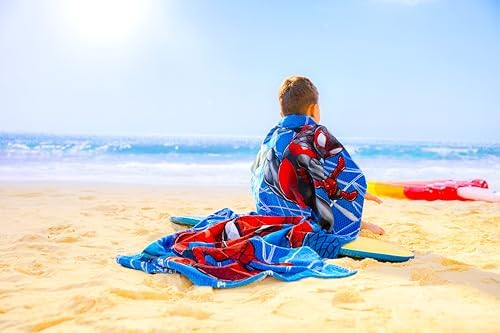 Toalha de praia oficial da Disney Store, estampa do Mickey Mouse em todas as cores, algodão macio, secagem rápida, ideal para piscina e banho infantil, 150 cm de altura x 74 cm de largura.