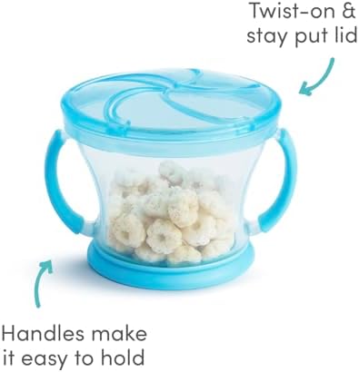 Munchkin – Kit com 2 Potes Snack Catcher para Lanches – Azul/Verde