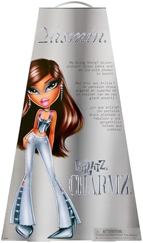 Bratz Charmz Yasmin - Boneca Fashion com Pulseira de Berloques Colecionável, Inclui Roupa e Acessórios, Vem em uma Embalagem Exclusiva para Exibição, Personalize e Colecione