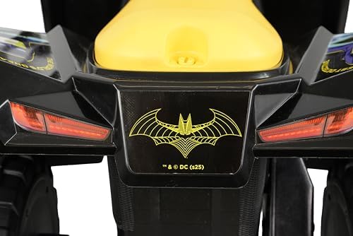 Mini Quadriciclo Infantil Batman - Produto Oficial Licenciado - Brinquedo Elétrico Infantil 6V - Marchas para Frente e Ré, Pneus Robustos e Adesivos Incríveis dos Amigos