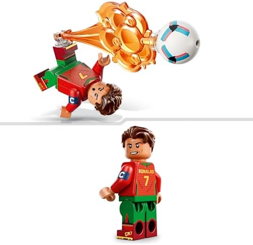 LEGO Editions Cristiano Ronaldo – Melhores Momentos do Futebol - Kit de Modelo 3D com Minifigura Colecionável - Decoração para Quarto Infantil - Presente para Meninos e Meninas a partir de 10 Anos e Fãs de Esportes Adultos - 43012
