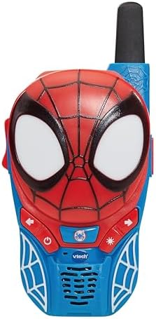 Walkie-Talkies VTech Homem-Aranha e Seus Incríveis Amigos: Sentido Aranha, Walkie-Talkies Oficiais do Personagem, Apresentam o Homem-Aranha e o Spin, Seguros para Crianças, Alcance de até 200m, Para Crianças de 3, 4, 5+ Anos, Versão em Inglês