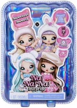 Na Na Na Surprise Sweetest Sweets - Lily Llama - Boneca Fashion de Pelúcia de 19 cm - Boneca Articulada Inspirada em Lhama com Sapatos e Escova - Embalagem Misteriosa e Surpresa de Confete - Brinquedo para Crianças a partir de 5 Anos