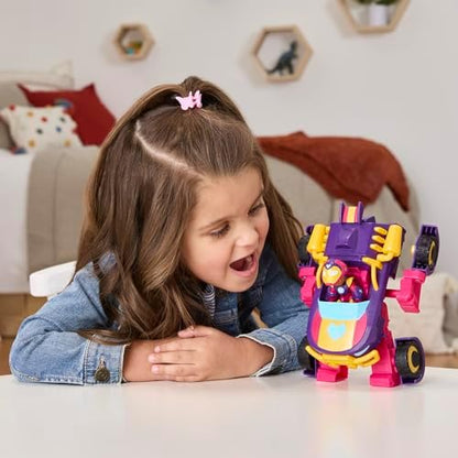 Marvel Homem de Ferro e seus Incríveis Amigos Ironheart - Traje Mecânico e Veículo 2 em 1, Figura de Ação e Veículo de Brinquedo, Roxo