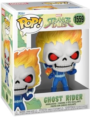Funko Pop! Marvel: Strange Tales – Motoqueiro Fantasma - Marvel Comics - Figura Colecionável de Vinil - Ideia de Presente - Produto Oficial - Brinquedos para Crianças e Adultos - Fãs de Terror - Figura para Colecionadores