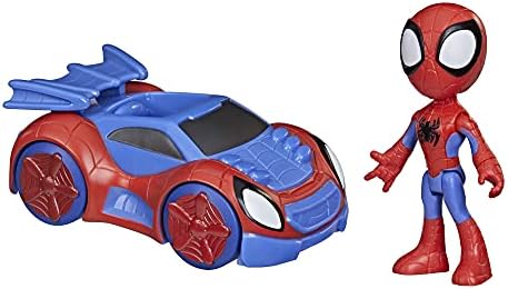 Hasbro Marvel F19405X2 Homem-Aranha e Seus Incríveis Amigos - Figura de Ação Marvel e Veículo Web Speedster, para Crianças a partir de 3 Anos, Sem