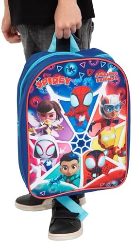 Mochila Marvel Homem-Aranha e Seus Incríveis Amigos | Mochila do Homem-Aranha | Mochilas Escolares Infantis | Mochilas para Crianças | Tamanho Único Azul