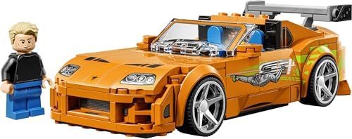 LEGO Speed Champions O Toyota Supra MK4 de Velozes e Furiosos - Kit de Montagem com Minifigura do Bryan O'Connor - Presente STEM para Meninos a partir de 10 Anos e Fãs Adolescentes do Filme - 77260