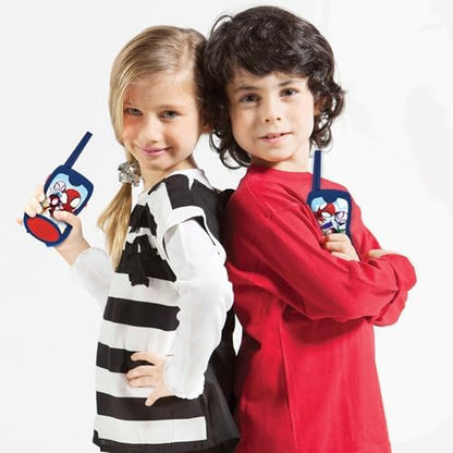 LEXIBOOK, Homem-Aranha e Seus Incríveis Amigos, Walkie-Talkies 200m, Jogo de Comunicação para Crianças, 2 Canais de Comunicação, Clipe para Cinto, Funciona com Pilhas, Azul/Vermelho, TW12SP1