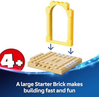 LEGO | Diversão na Praia da Disney com Lilo & Stitch - Brinquedo Educativo com 2 Lojas, Passeio de Nave Espacial e 2 Minifiguras - Conjunto Montessori - Presente de Aniversário para Meninas e Meninos a partir de 4 Anos - 43280