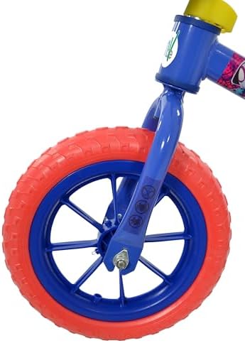 Bicicleta de Equilíbrio Disney Homem-Aranha e Seus Incríveis Amigos | Bicicleta de Empurrar para Meninos e Meninas de 30 cm com Rodas Acendidas | Produto Oficial Licenciado | Altura Ajustável para Crianças | Idade 2+