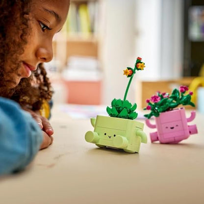LEGO Botanicals Plantas de Balanço - Conjunto de Flores Artificiais - Inclui 2 Plantas Artificiais e 2 Vasos em Tons Pastel para Decoração de Quarto - Ideia de Presente DIY para Meninas a partir de 9 Anos e Adultos - 11506