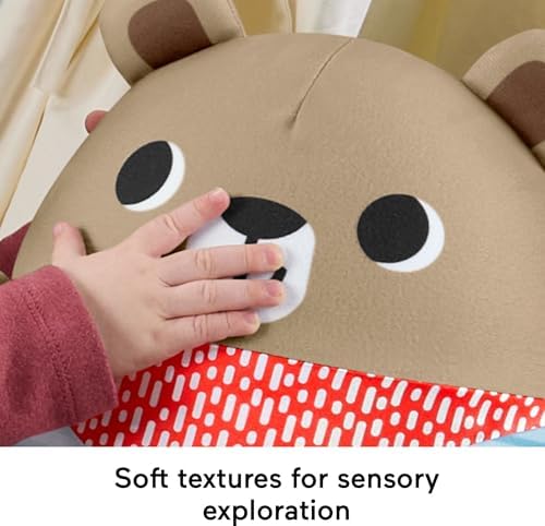 Fisher-Price Brinquedo inflável para bebês, Morcego da Floresta da Amizade e Urso Wobble, para atividades que estimulam a coordenação motora ampla. Indicado para bebês a partir de 6 meses. JLB83